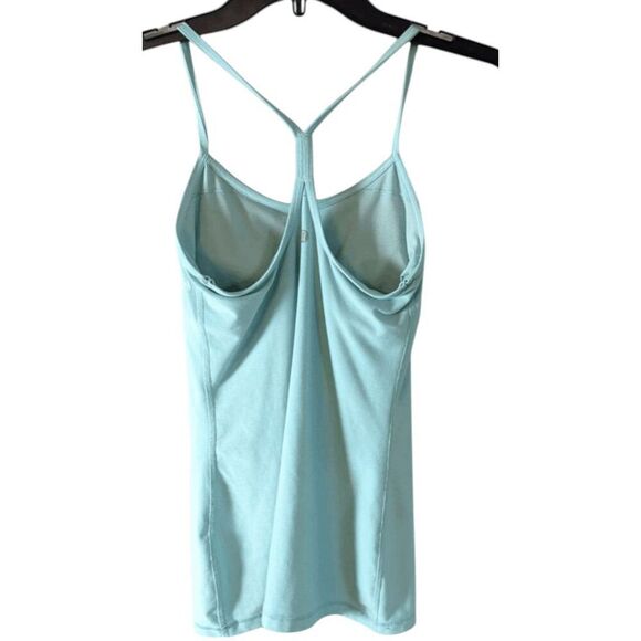 LULULEMON ATHLETICA Power Y Tank 'Luon in Heathered Menthol Size 4 - Picture 5 of 5